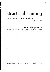 Felix Salzer - Structural Hearing (Tonal coherence in music) Book 1 - Instrument part - first page